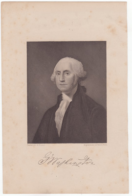 George Washington engraving of Stuart painting
